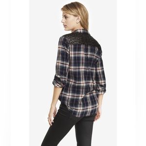 Express Flannel with sequin yoke